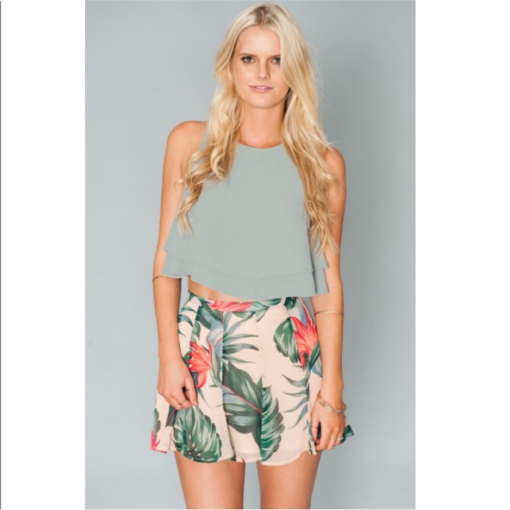 Show Me Your Mumu Skater Chiffon Mini Skirt
